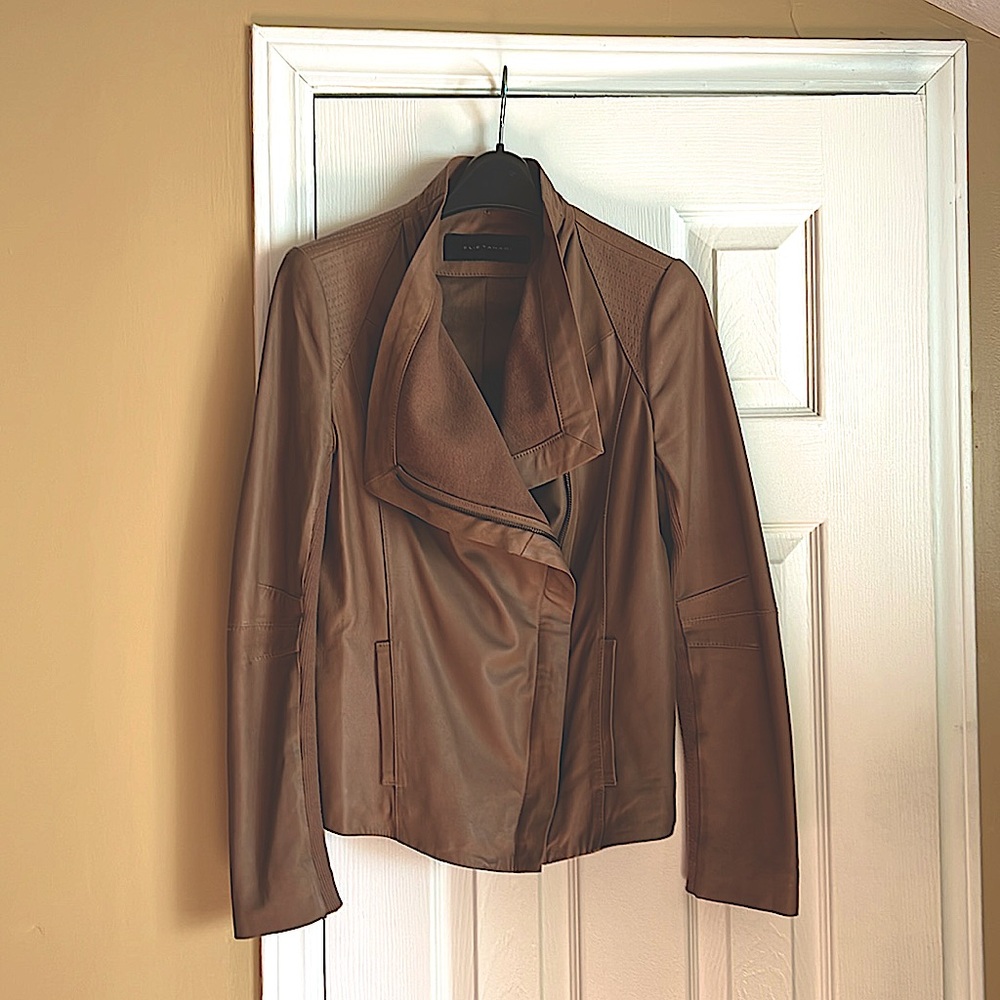 Elie Tahari leather jacket.